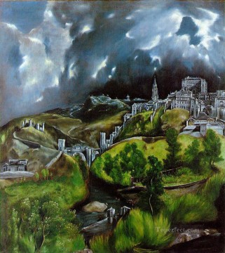 イエス Painting - トレドのマニエリスム スペイン ルネサンス エル グレコの眺め